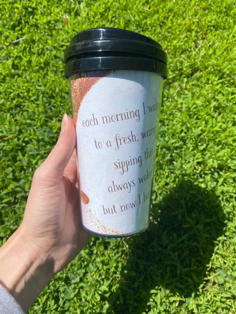 Travel Coffee Tumbler with Humor Poem